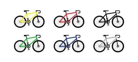 wereld fiets dag icoon. fietsen met verschillend gekleurd achtergrond illustratie ontwerp vector
