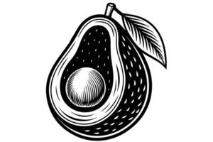 avocado schetsen hand- getrokken illustratie ontwerp vector