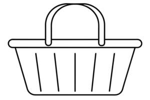 picknick mand icoon in schets stijl ontwerp vector