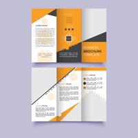reist drievoud brochure ontwerp sjabloon vector
