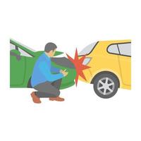 concepten voor auto-ongelukken vector