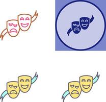 theater maskers icoon ontwerp vector