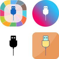 uniek USB kabel icoon ontwerp vector