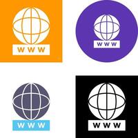 uniek wereld breed web icoon ontwerp vector