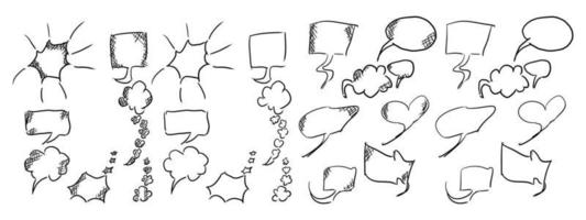 berichtdialogen eenvoudige doodles voor illustraties vector