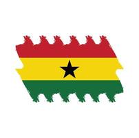 ghana vlag vector met aquarel penseelstijl