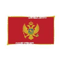 montenegro vlag vector met aquarel penseelstijl