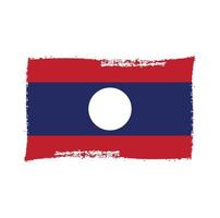 laos vlag penseelstreken geschilderd vector