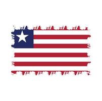 Liberia vlag vector met aquarel penseelstijl