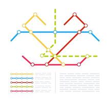 metro metro stad kaart. ondergronds vervoer systeem. openbaar vervoer vector