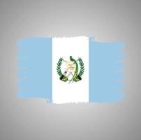 Guatemala vlag vector met aquarel penseelstijl