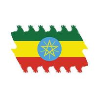 ethiopië vlag penseelstreken geschilderd vector