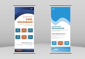 breedband internet roll-up banner ontwerp, high speed internet roll-up folder sjabloon. breedband internet poster sjabloon. breedband internet poster dl flyer, trend business roll-up banner ontwerp vector