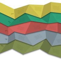 origami-stijl - creatieve ontwerpsjabloon voor infographics vector