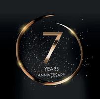 sjabloon logo 7 jaar verjaardag vectorillustratie vector