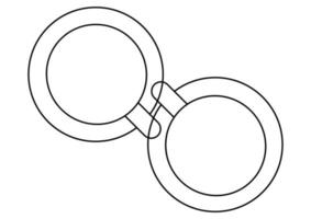 eenvoudige en abstracte lijntekeningen van twee kopjes vector