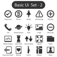 basis ui-pictogrampakket vector