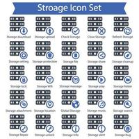 stroage icon set vector