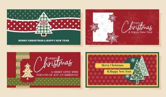 vrolijke kerst vector banner set