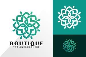 boutique bloem logo vector ontwerp, creatieve logo's ontwerpen concept voor sjabloon