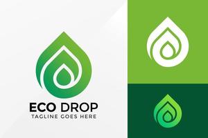 eco drop logo-ontwerp, merkidentiteit logo's vector, modern logo, logo ontwerpen vector illustratie sjabloon