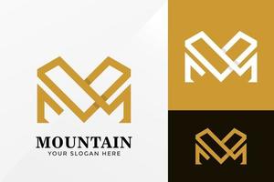 letter m berg logo ontwerp, merk identiteit logo's vector, modern logo, logo ontwerpen vector illustratie sjabloon