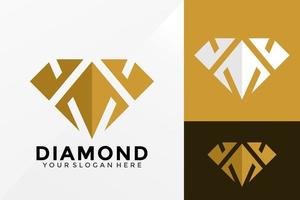 abstracte diamanten juwelen logo ontwerp, merk identiteit logo's vector, modern logo, logo ontwerpen vector illustratie sjabloon