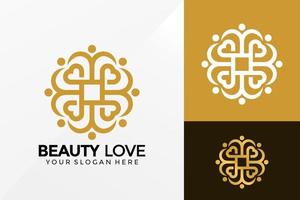 luxe schoonheid liefde ornament vector embleemontwerp. merkidentiteit embleem, ontwerpen concept, logo's, logo element voor sjabloon.