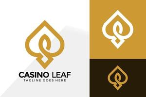 casino blad logo ontwerp, merk identiteit logo's ontwerpen vector illustratie sjabloon