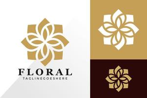 schoonheid bloemen minimalistisch logo en pictogram ontwerp vector concept voor template