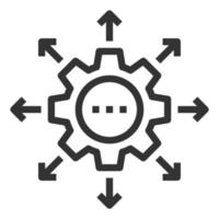 distributie lijn pictogram logo vector