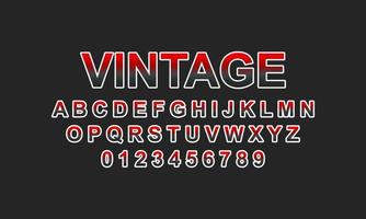 vintage lettertype alfabet vector