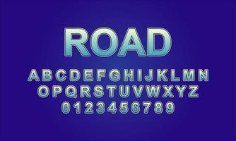 weg lettertype alfabet vector