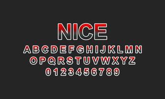 mooi lettertype alfabet vector