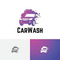 zeepsop zeep schuim schoon wasstraat carwash service logo vector