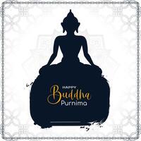 gelukkig Boeddha purnima Indisch festival cultureel achtergrond illustratie vector