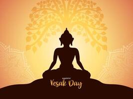 gelukkig vesak dag of mahavir Jayanti achtergrond met heer Boeddha vector