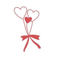 lijn hart vorm hart Aan wit achtergrond voor valentijnskaarten. vector