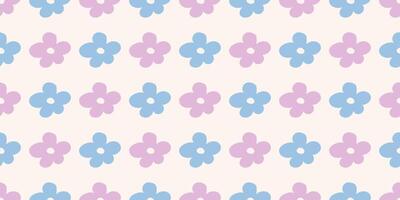 jaren 2000 bloemen. naadloos patroon met abstract kleuren in delicaat pastel tinten. y2k achtergrond vector