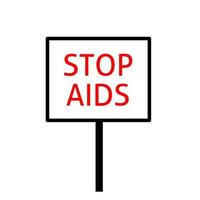 wereld Aids Dag. rood hart 1 december. helpt bij het bewustzijn. hiv-ziekte. banner met de woorden stop aids. het hart dat dicteert vector