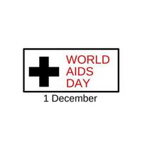 wereld Aids Dag. rood hart 1 december. helpt bij het bewustzijn. hiv-ziekte. banner met de woorden stop aids. het hart dat dicteert vector