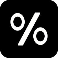 percentage vector pictogram