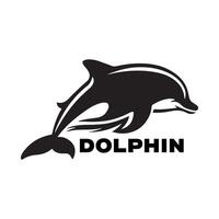 dolfijn jumping logo icoon illustratie Aan wit achtergrond ontwerp stijl vector