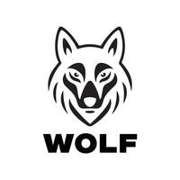 wolf logo illustratie, icoon, silhouet ontwerp vector