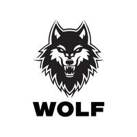 wolf logo illustratie, icoon, silhouet ontwerp vector