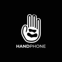 handtelefoon logo ontwerp, icoon, minimaal logo, zwart en wit kleur vector