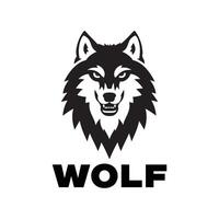 wolf logo illustratie, icoon, silhouet ontwerp vector