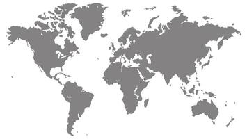 een grijs blanco wereld kaart vector