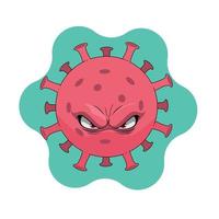 vector cartoon ontwerp van coronavirus covid-19