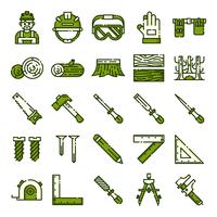 Timmerman pictogrammen pack vector